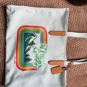 Coach 100% Recycled Tote 42 - Light Green